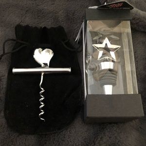 Heart wine bottle opener and Star wine bottle stopper